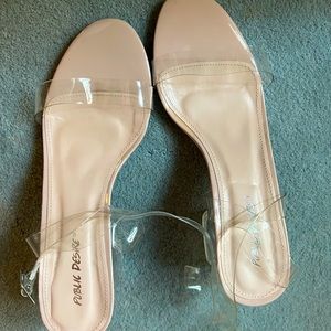 Clear Block Heels